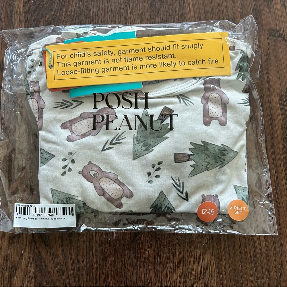 Posh Peanut Beary Classic Pajamas Long Sleeve Pants Bamboo Bears Trees